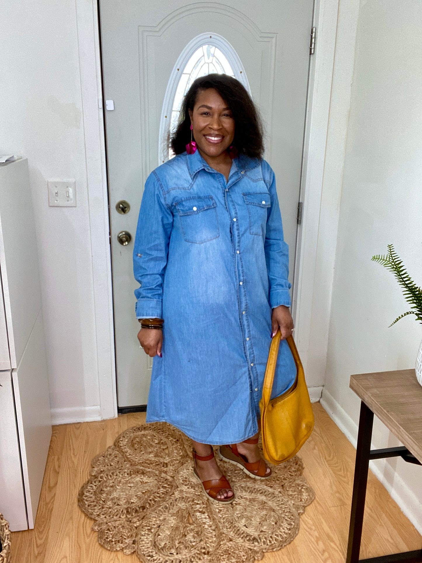 Denim Button Down Dress