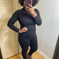 Black Mock Neck Set