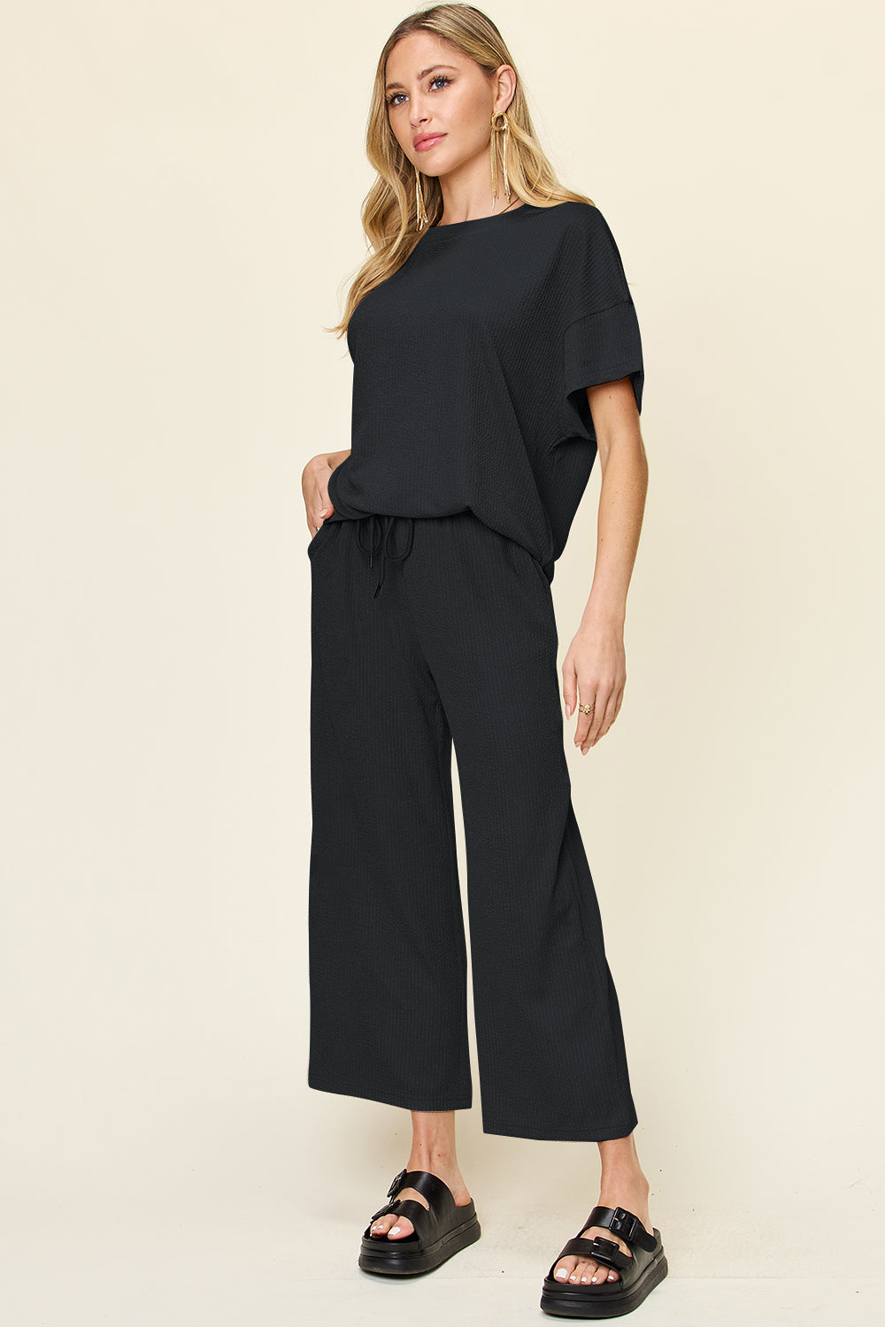 Pre-order: Textured Wide Leg Set