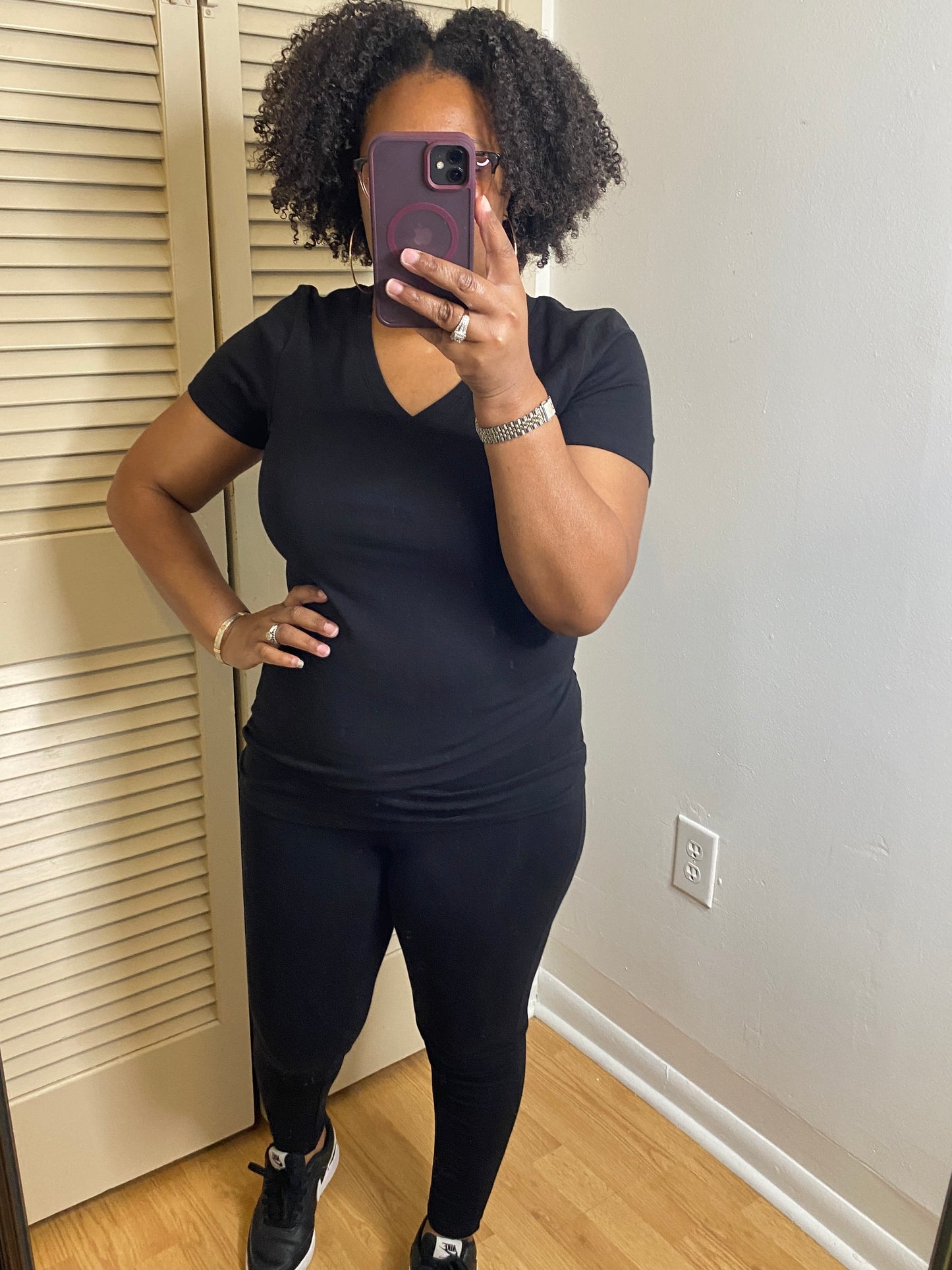 Black Short Sleeve Set