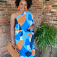 Blue One Shoulder Maxi Dress