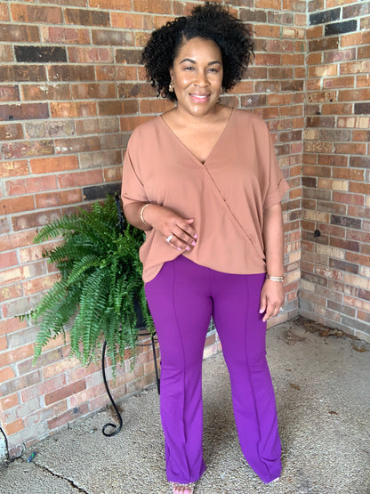 Purple Bell Bottom Pants