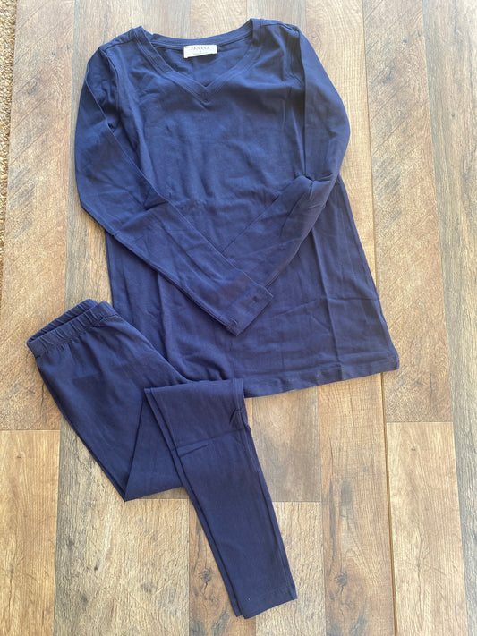 V-neck Set (Navy)