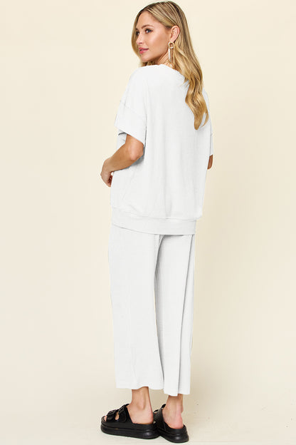 Pre-order: Textured Wide Leg Set