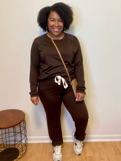 Brown Jogger Set