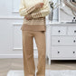 Preorder: Slit Striped Round Neck Sweater Set
