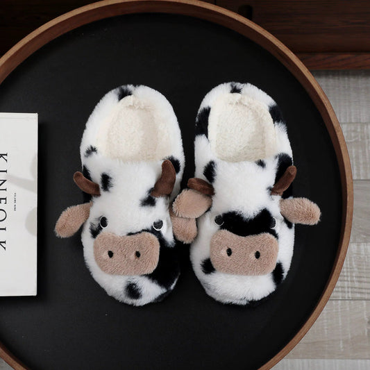 Fuzzy Cow Slippers *CIJ SPECIAL*