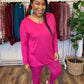 Pink Long Sleeve Lounge Set