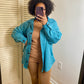 Teal Fleece Shacket
