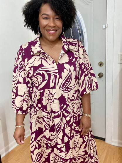 Floral Print Midi