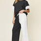 Preorder: Contrast Wide Leg Pants Set