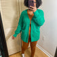 Kelly Green Waffle Cardigan