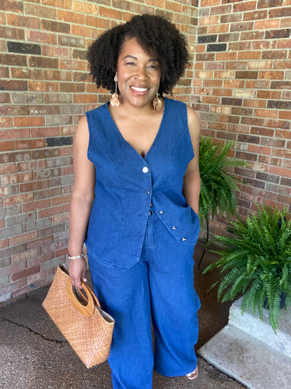 Denim Vest Set