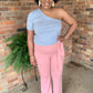 Pink Wide Leg Pants