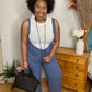Blue Suspender Pants