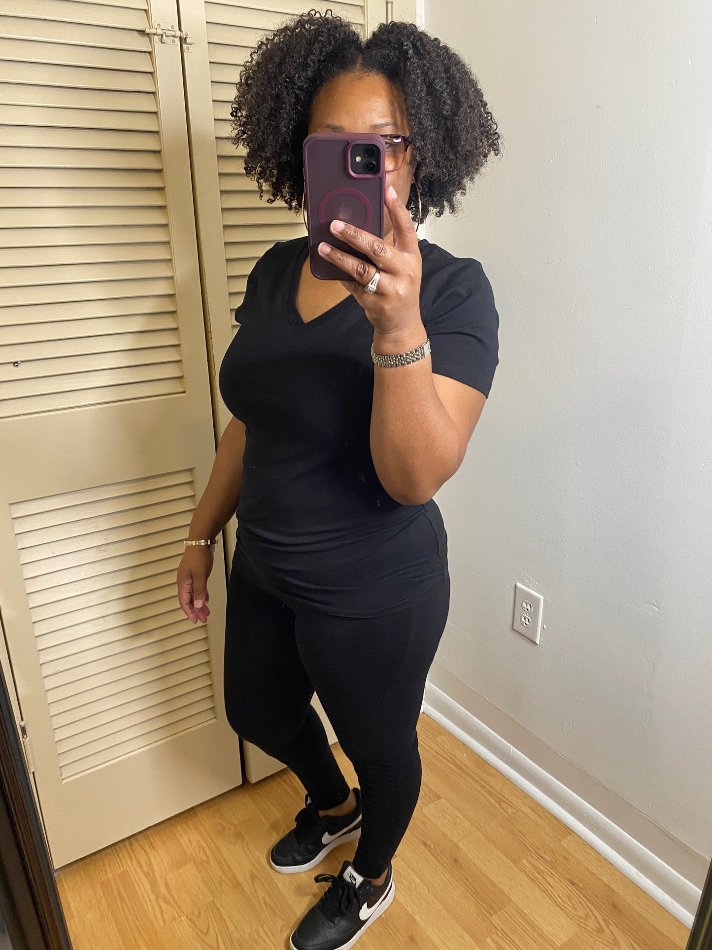 Black Short Sleeve Set