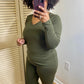 Olive V-Neck Set