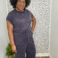 Mineral Washed Top and Pants Rib Sets (Black)