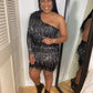 One Shoulder Sequin Dress