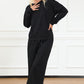 Preorder Textured Long Sleeve Top and Drawstring Pants Set