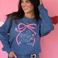 SALE You Are So Loved Bow Indigo Sweatshirt