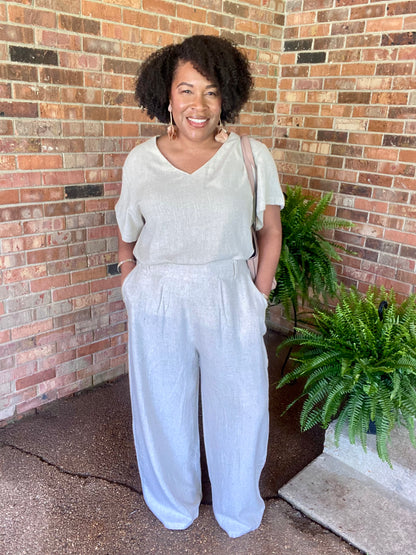 Beige Linen Set