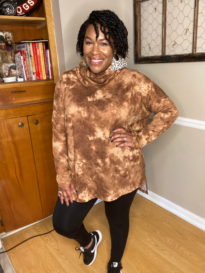 Cowl Neck Hi-Low Top