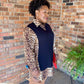 Printed Knit Shirt Dress