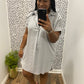 Frayed Hem Shirt Dress