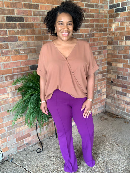 Purple Bell Bottom Pants