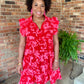 Pink & Red Tiered Dress