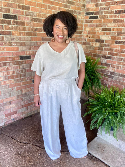 Beige Linen Set