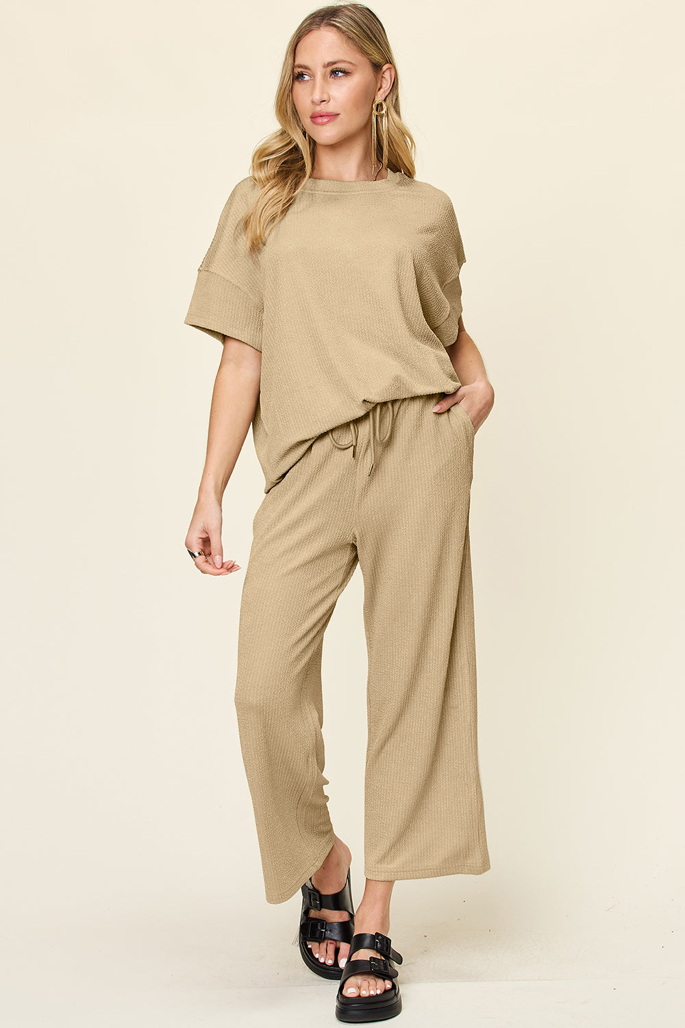 Pre-order: Textured Wide Leg Set