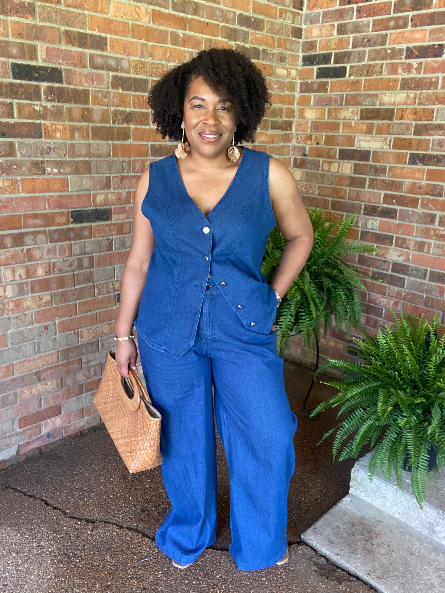 Denim Vest Set