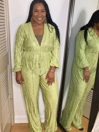Green Wide Leg Jumpsuit