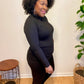 Black Mock Neck Set