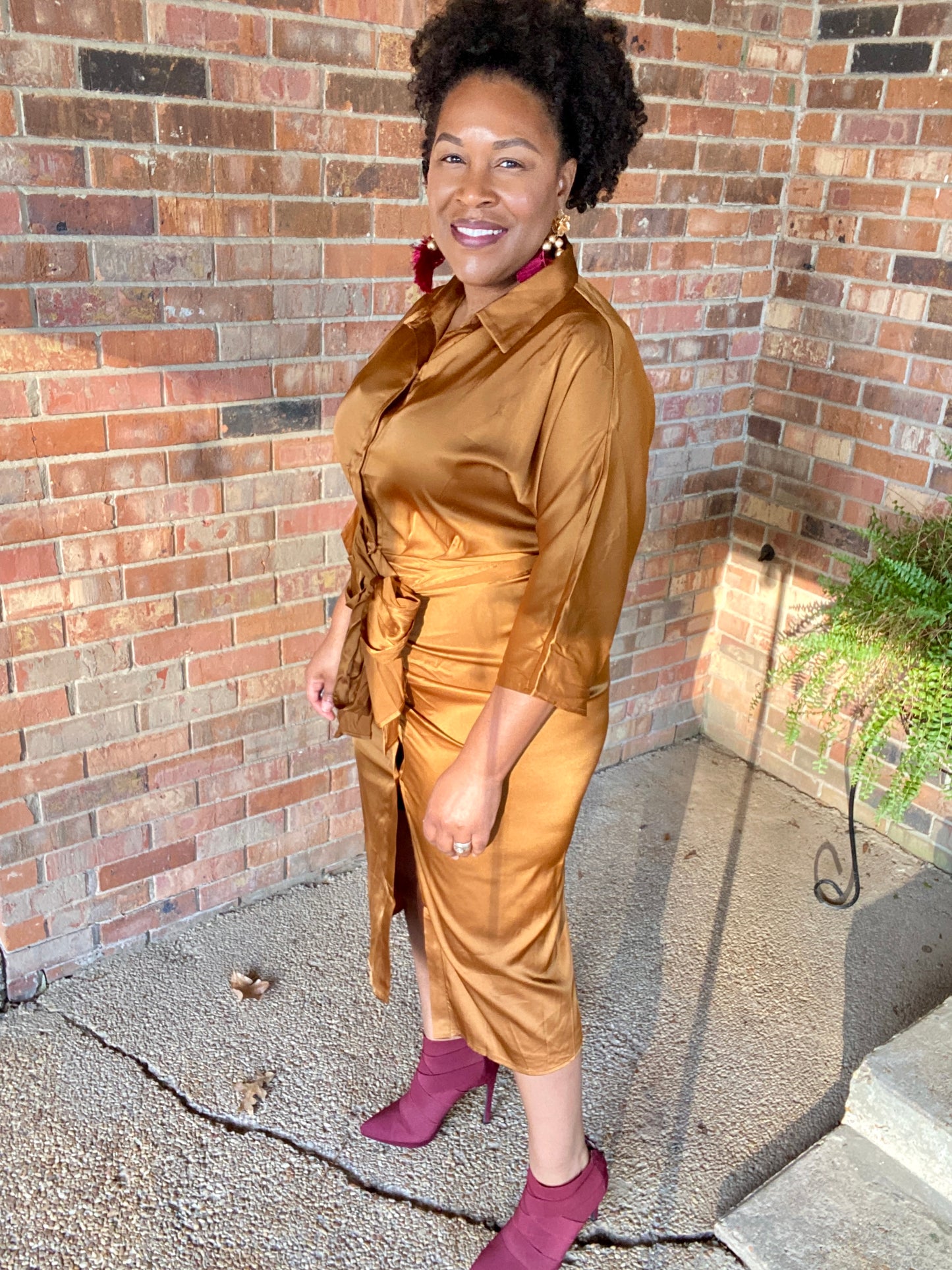 Satin Midi Dress