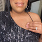 One Shoulder Sequin Dress