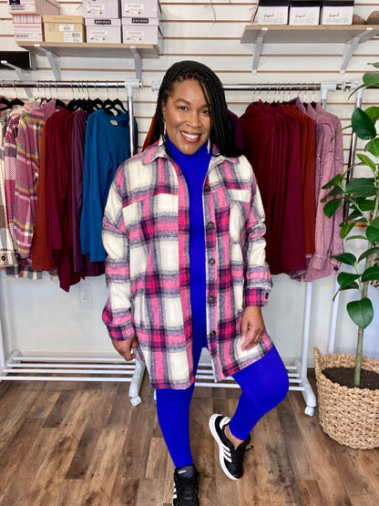 Magenta Shacket