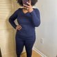 Navy V-Neck Set