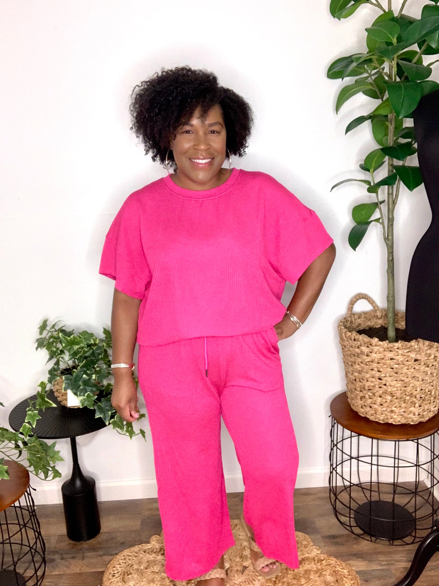 Pre-order: Textured Wide Leg Set