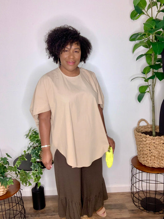 Khaki Tunic Top