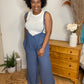 Blue Suspender Pants