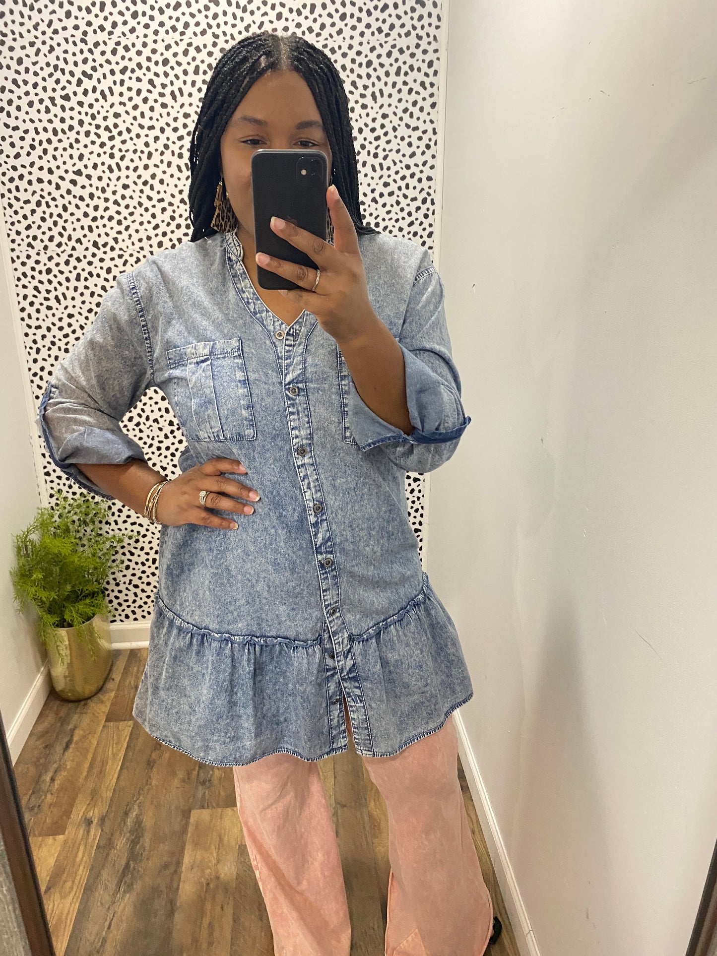 Denim Midi Dress