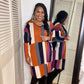 Rust Color Block Dress