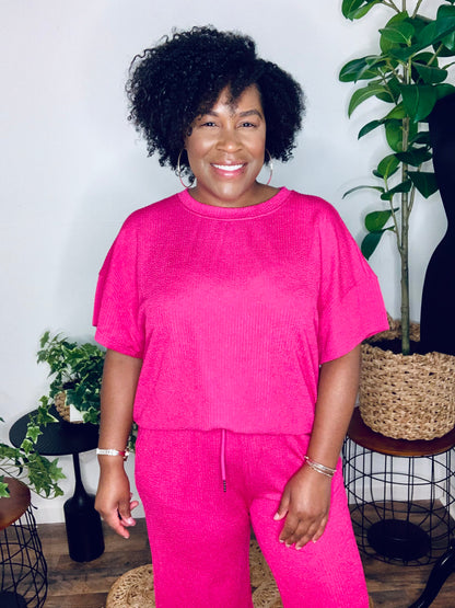 Pre-order: Textured Wide Leg Set