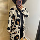 Cream Leopard Print Cardigan