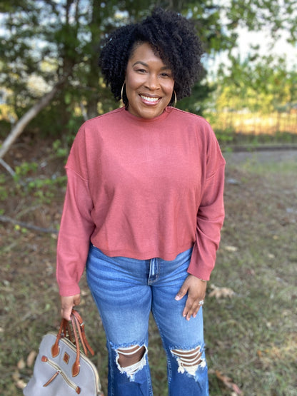 Rust Raglan Sweater