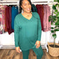 V-Neck Long Sleeve Dark Green Set