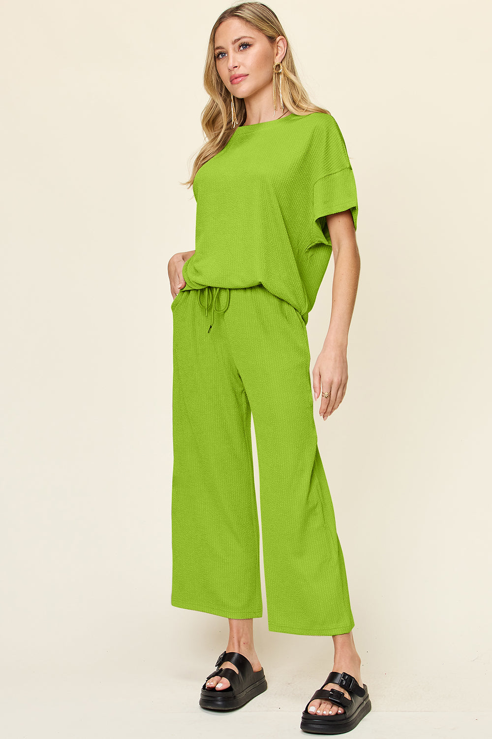 Pre-order: Textured Wide Leg Set